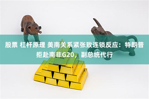 股票 杠杆原理 美南关系紧张致连锁反应：特朗普拒赴南非G20，副总统代行