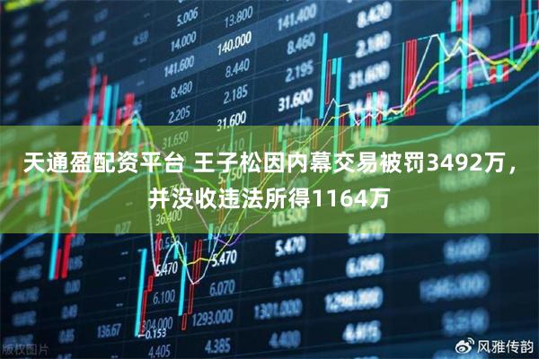 天通盈配资平台 王子松因内幕交易被罚3492万，并没收违法所得1164万